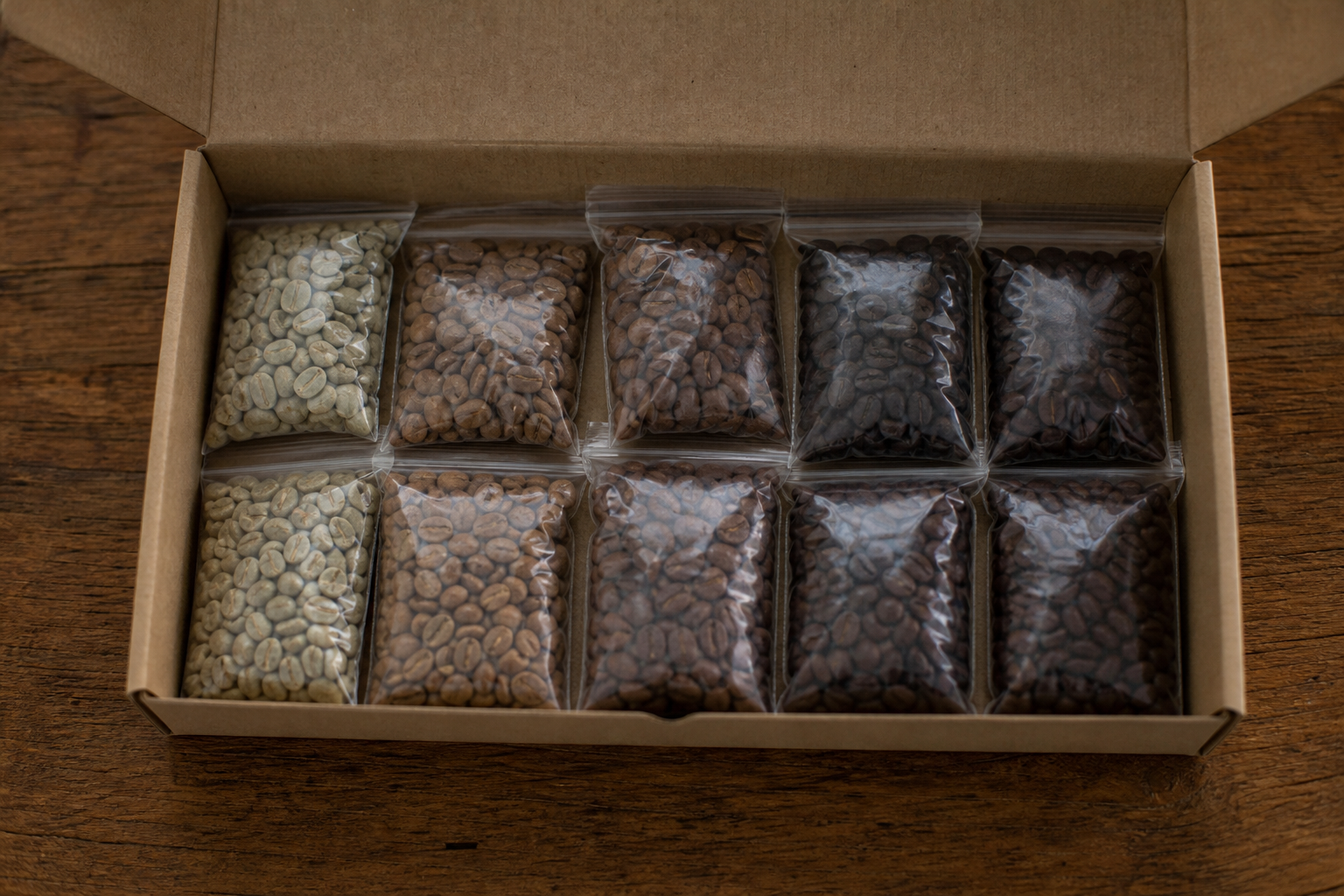 Coffee bean samples